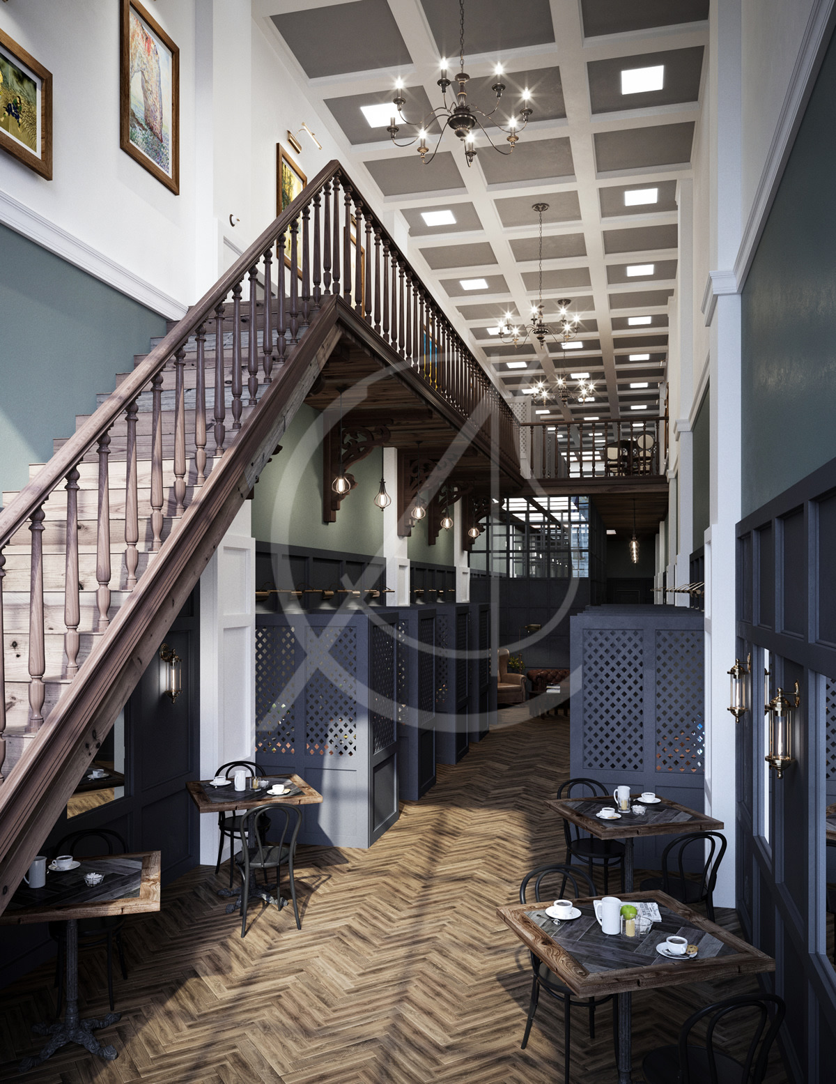 英伦风融合沙特文化，打造校园热点学生咖啡厅-3