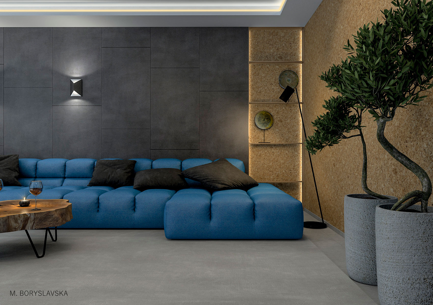 基辅 147 平米联排别墅现代室内设计-3