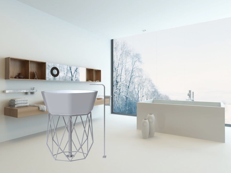 钻石造型独立洗手台-19