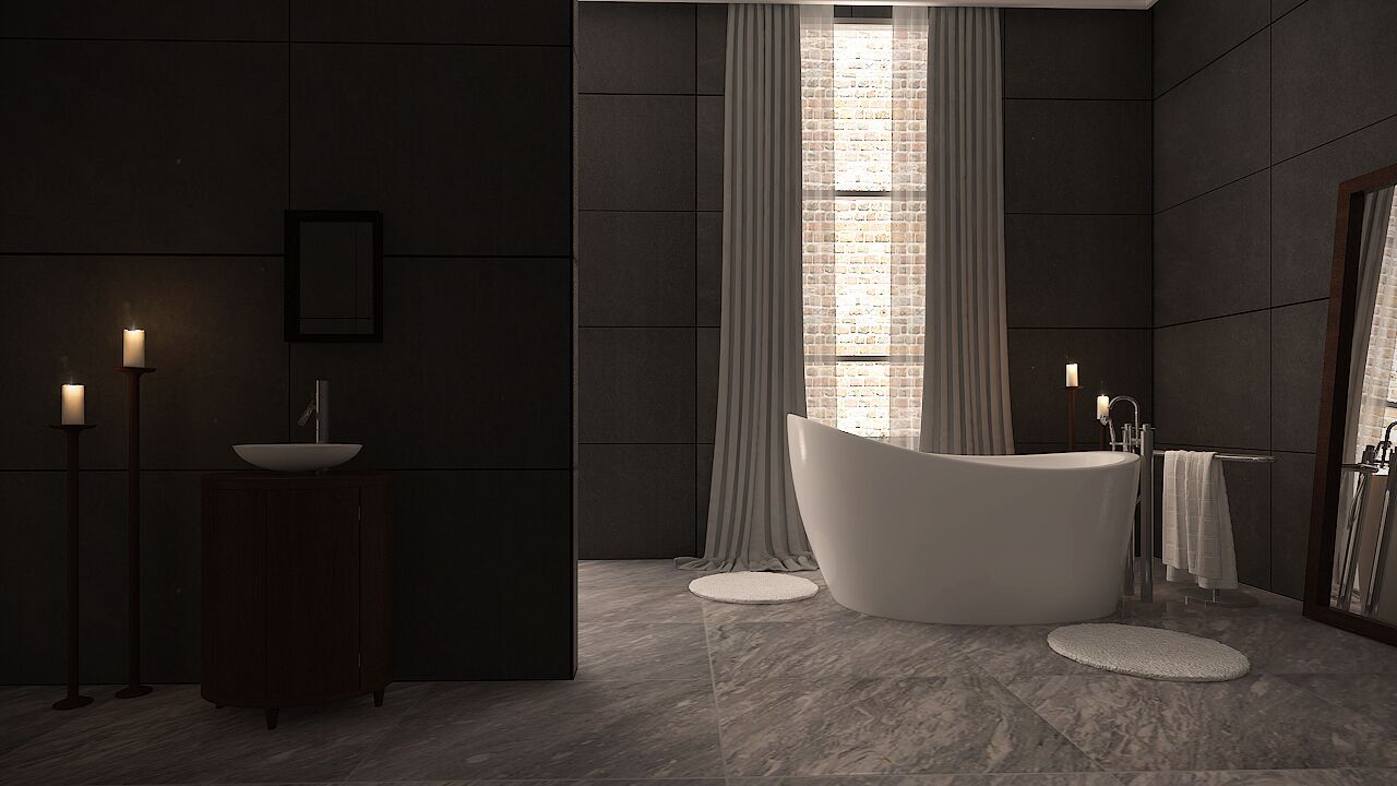 2015 年室内设计佳作 | 大理石与马赛克打造极致卫浴空间-1