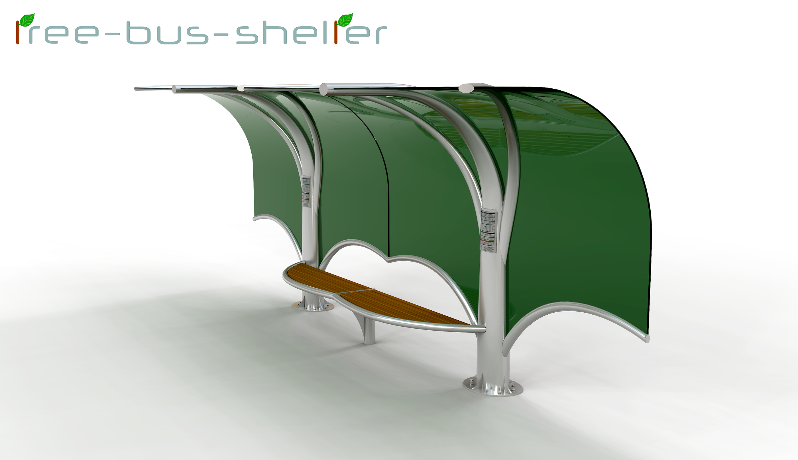 绿意盎然的城市公交站-3