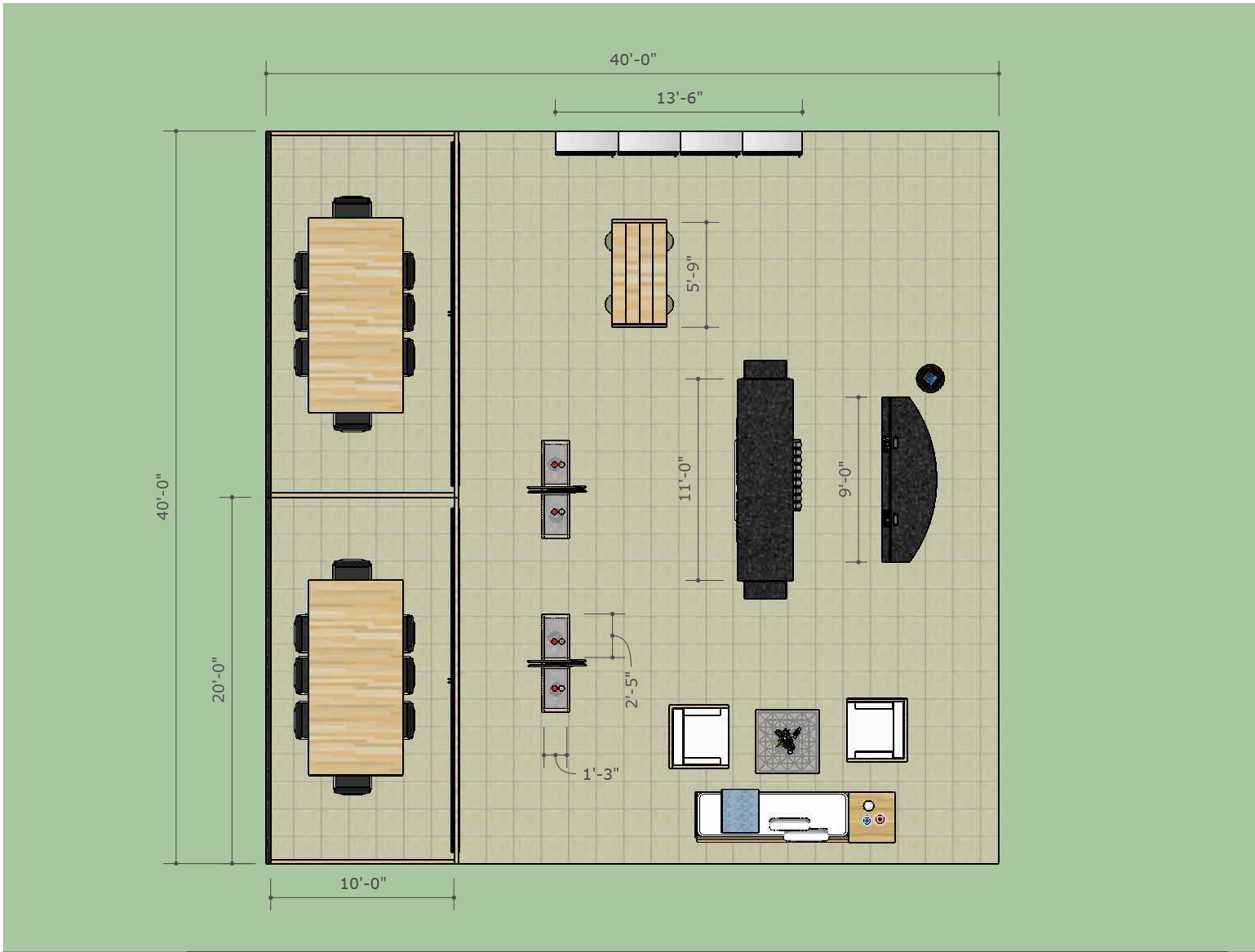Chapman University 3D 渲染课程 40'·40'展览 booth 设计-3