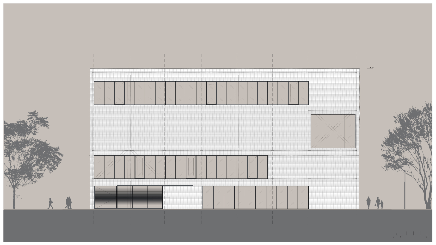 弗罗茨瓦夫市第 5 学校团体带击剑厅的混合运动场馆-17