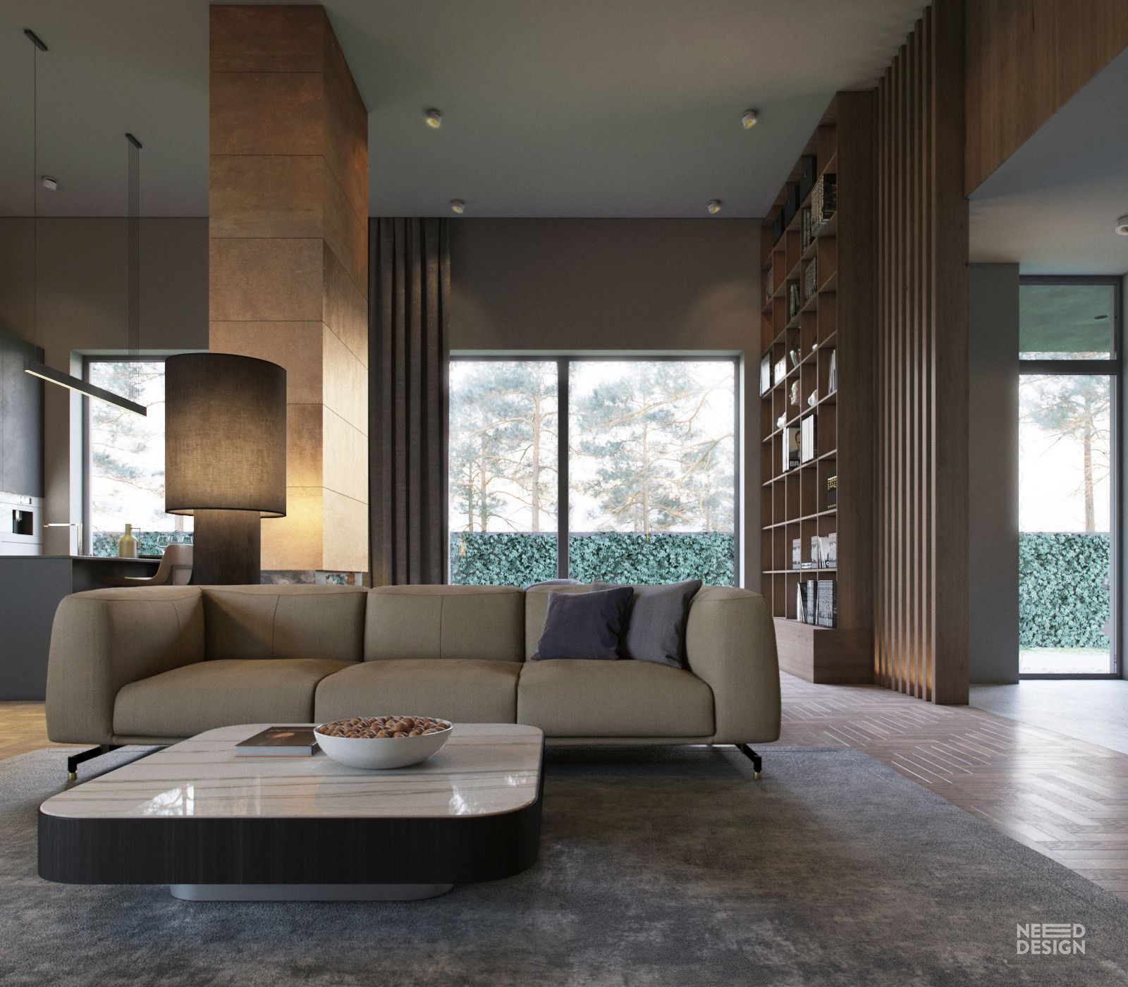 乌克兰 130 平米家庭住宅，钢饰面打造独特魅力-7