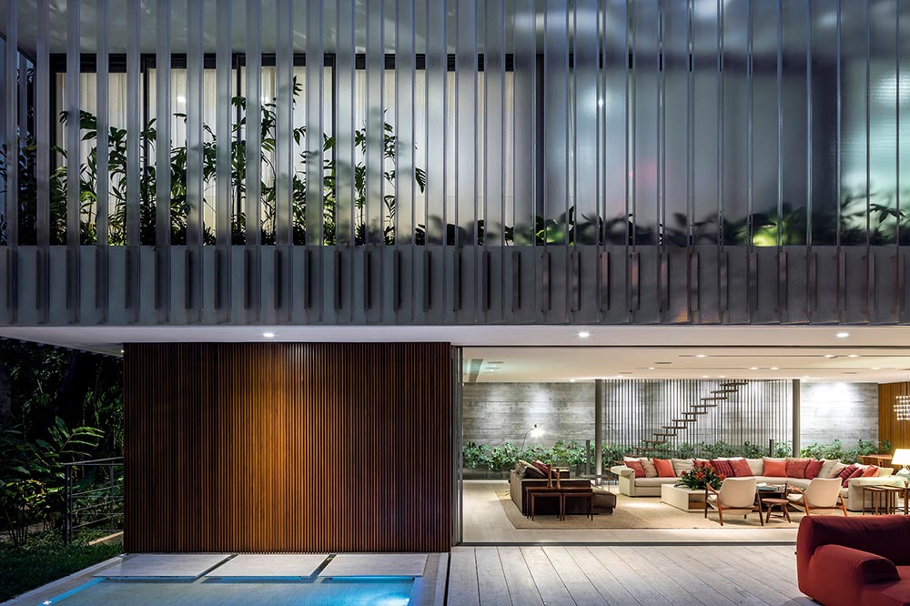 巴西里约热内卢 JZL 住宅——室内外边界模糊的大空间设计-2