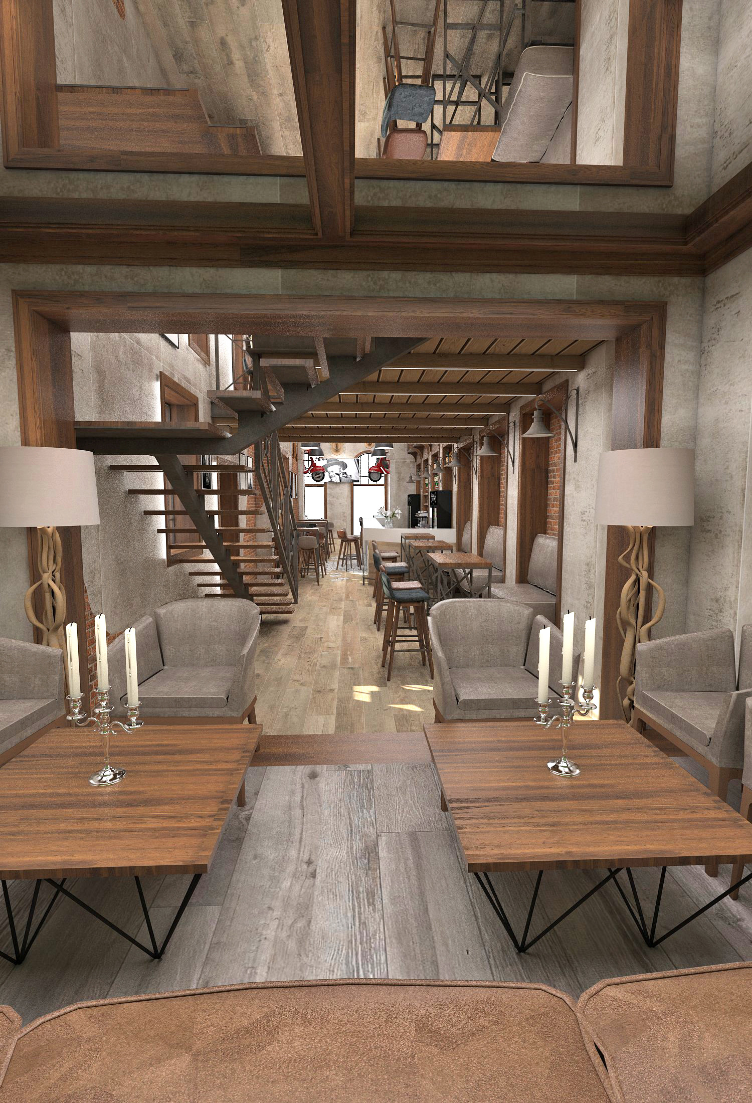 2018 年工业风酒吧设计-12