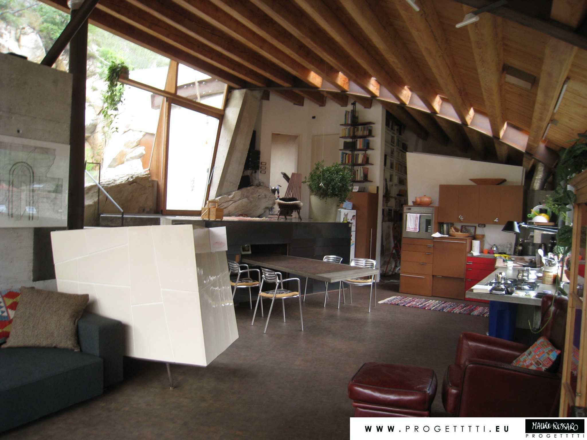 原生材料的艺术共鸣——Casa Rossaro 住宅设计-9