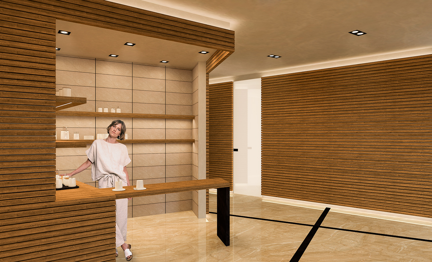 简约城市绿洲——246 平米 wellness 中心设计-14