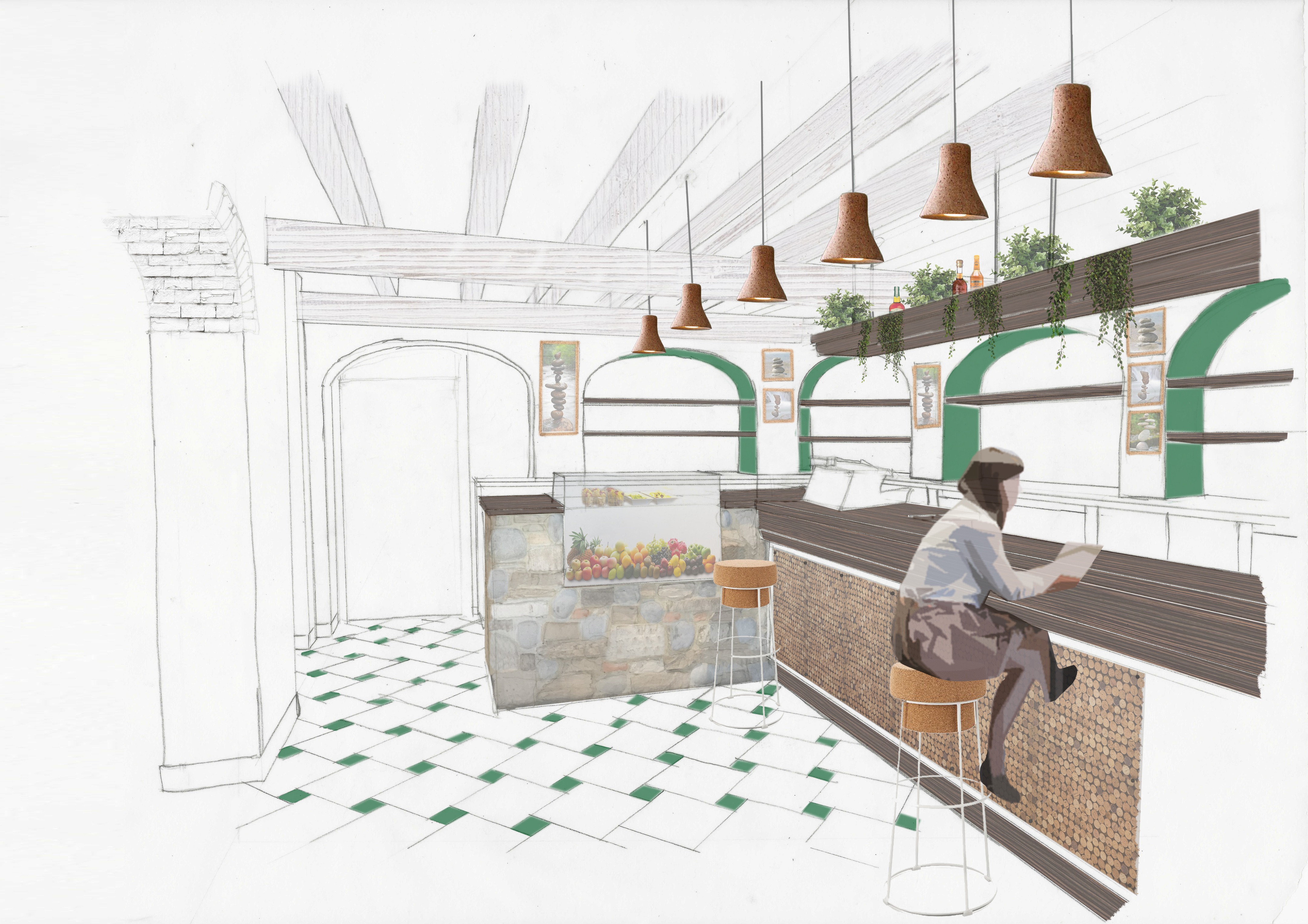 C'est La Vie 绿色环保咖啡餐厅设计-3