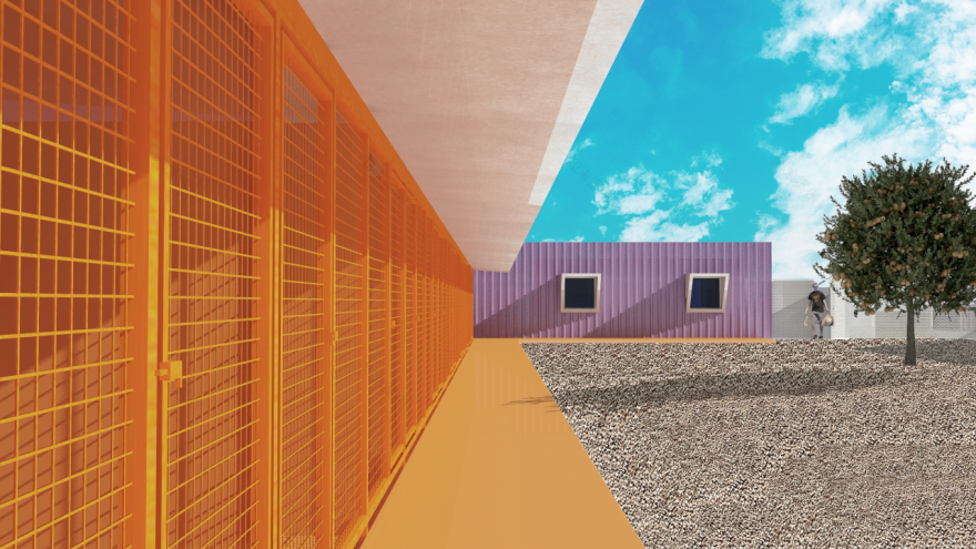 反监看动物园犬舍设计 | 简洁材质与色彩的创意组合-4