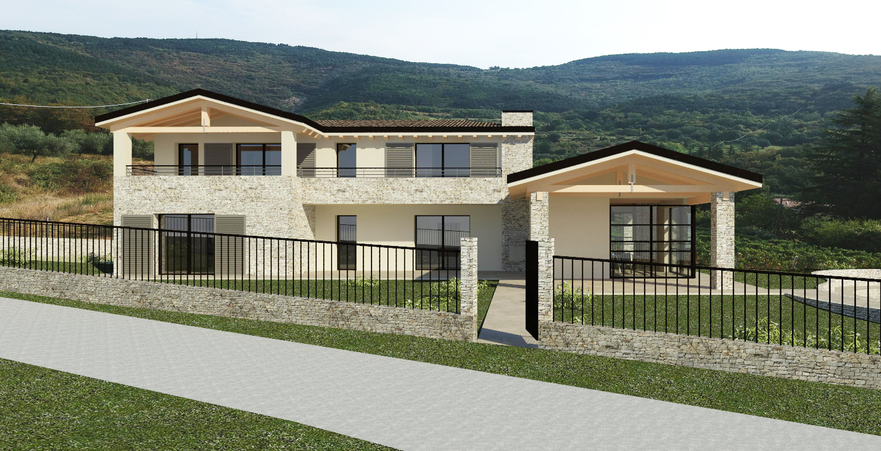 意大利 Costermano 湖畔木质别墅-1