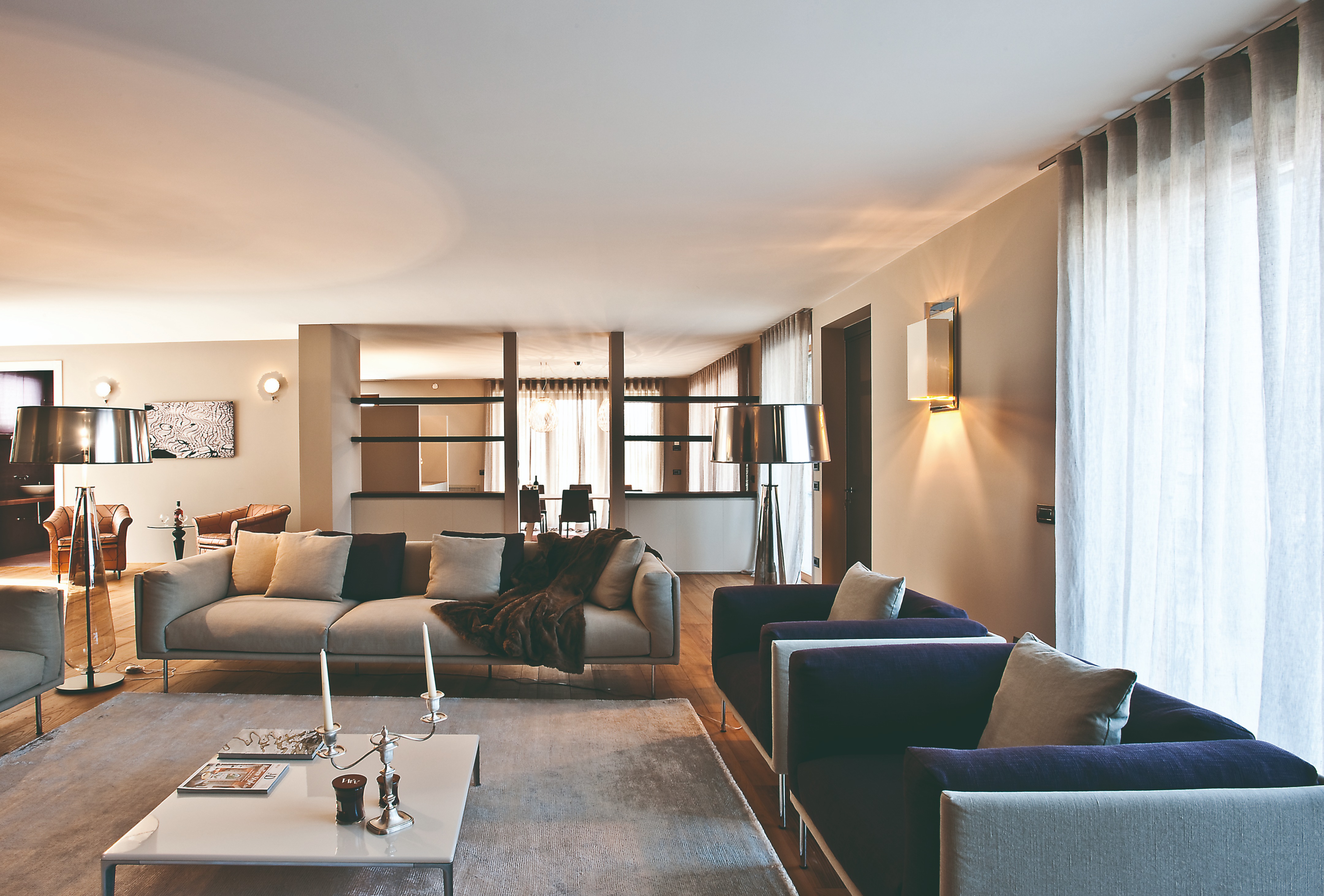 别墅，餐厅·木材和石头-3