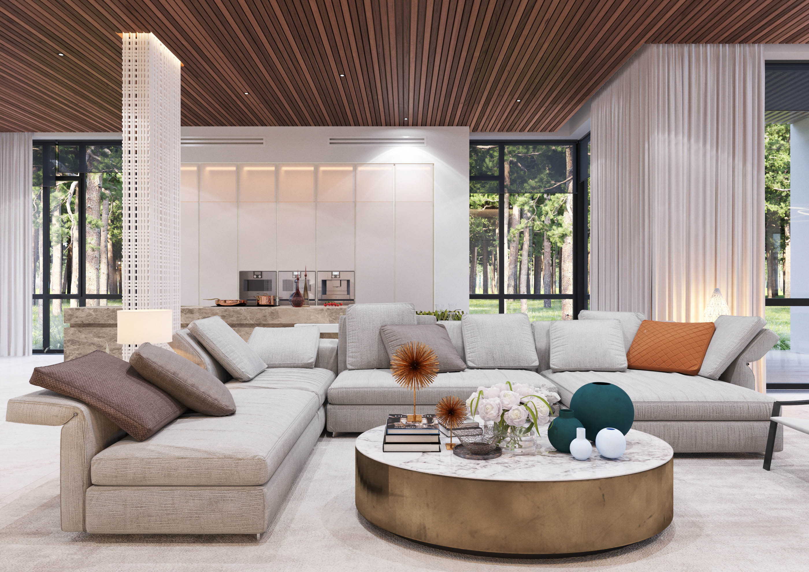 莫斯科乡村别墅 | 2017 年完工的单家庭住宅室内设计案例-21