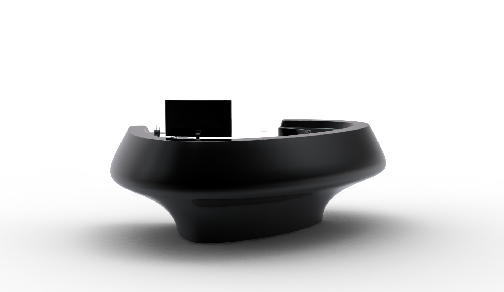 有机造型飞翼接待台-7