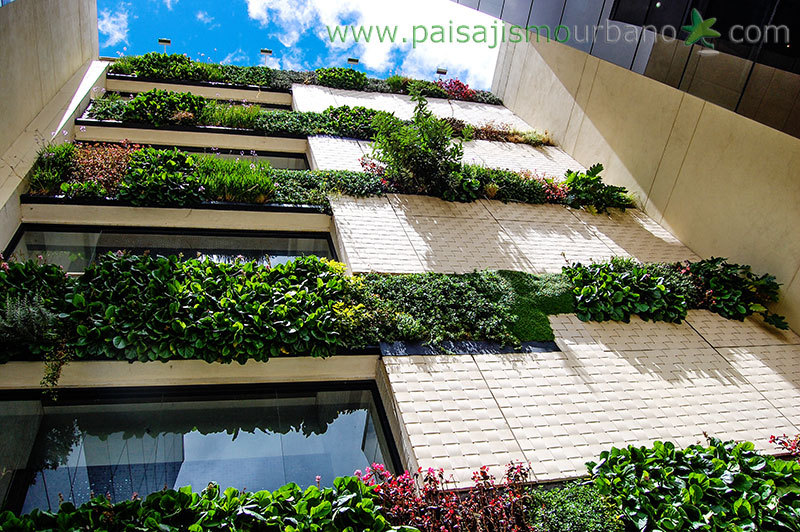 哥伦比亚绿色墙体设计 · 室内外一体化垂直花园-1