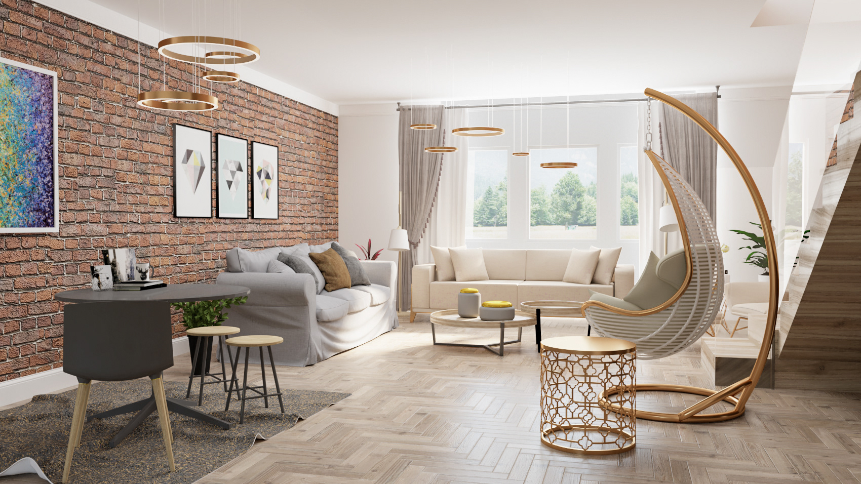 现代简约客厅设计案例-1