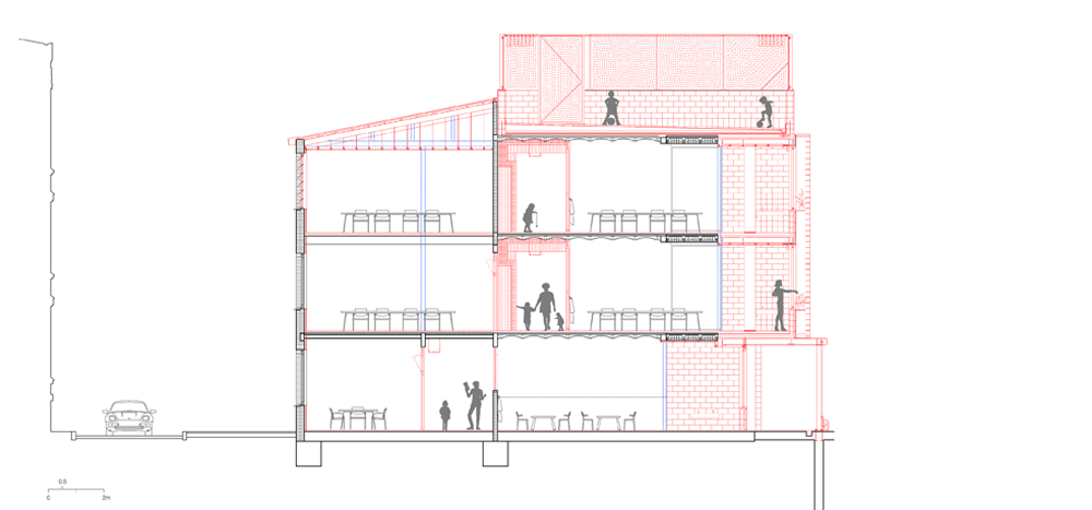 H 建筑事务所用新的外立面升级了 20 世纪 50 年代的学校建筑-48