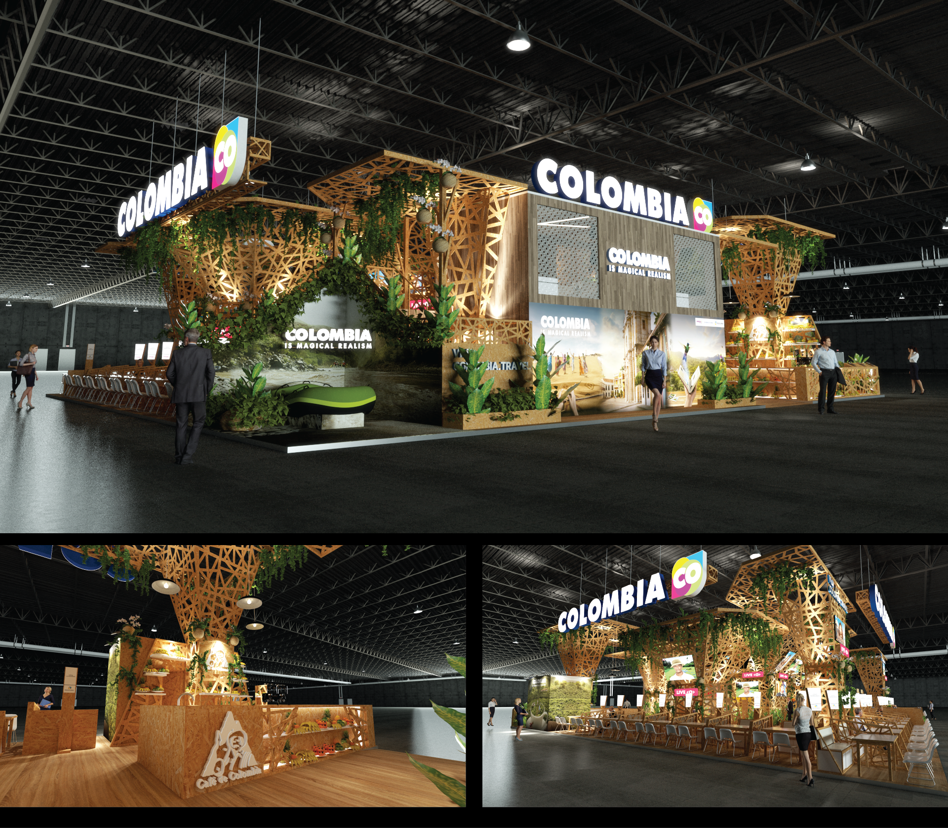 哥伦比亚旅游展台设计 | 丛林幻境中的魔法体验-3