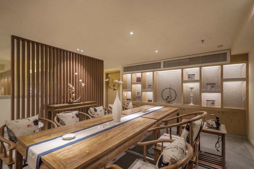 广州增城英红农夫 1 号体验店 | 现代中式禅意茶馆设计-28