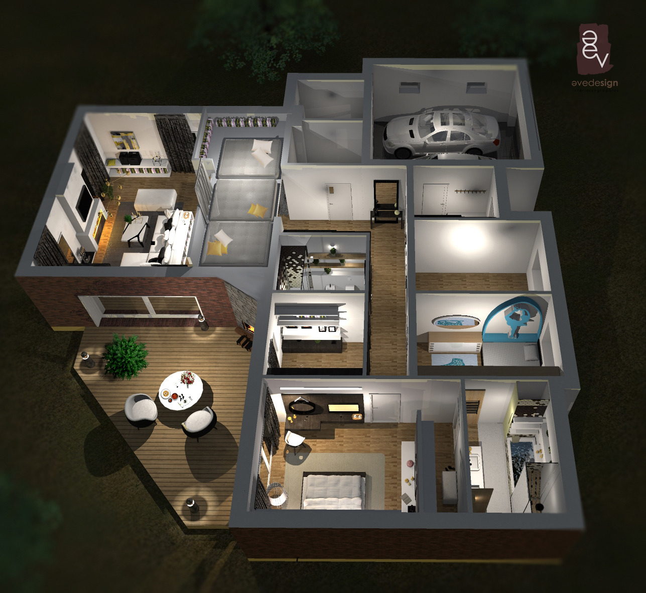 黑白极简别墅设计，展现空间纯粹之美-19