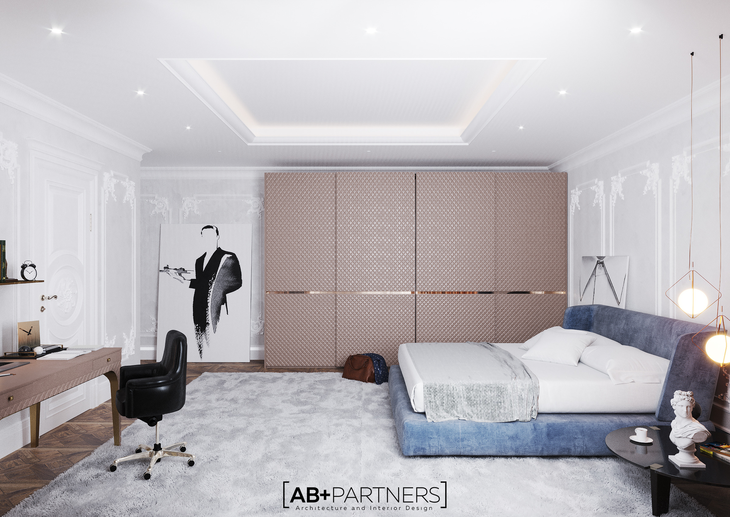 伦敦豪华别墅现代奢华室内设计-65