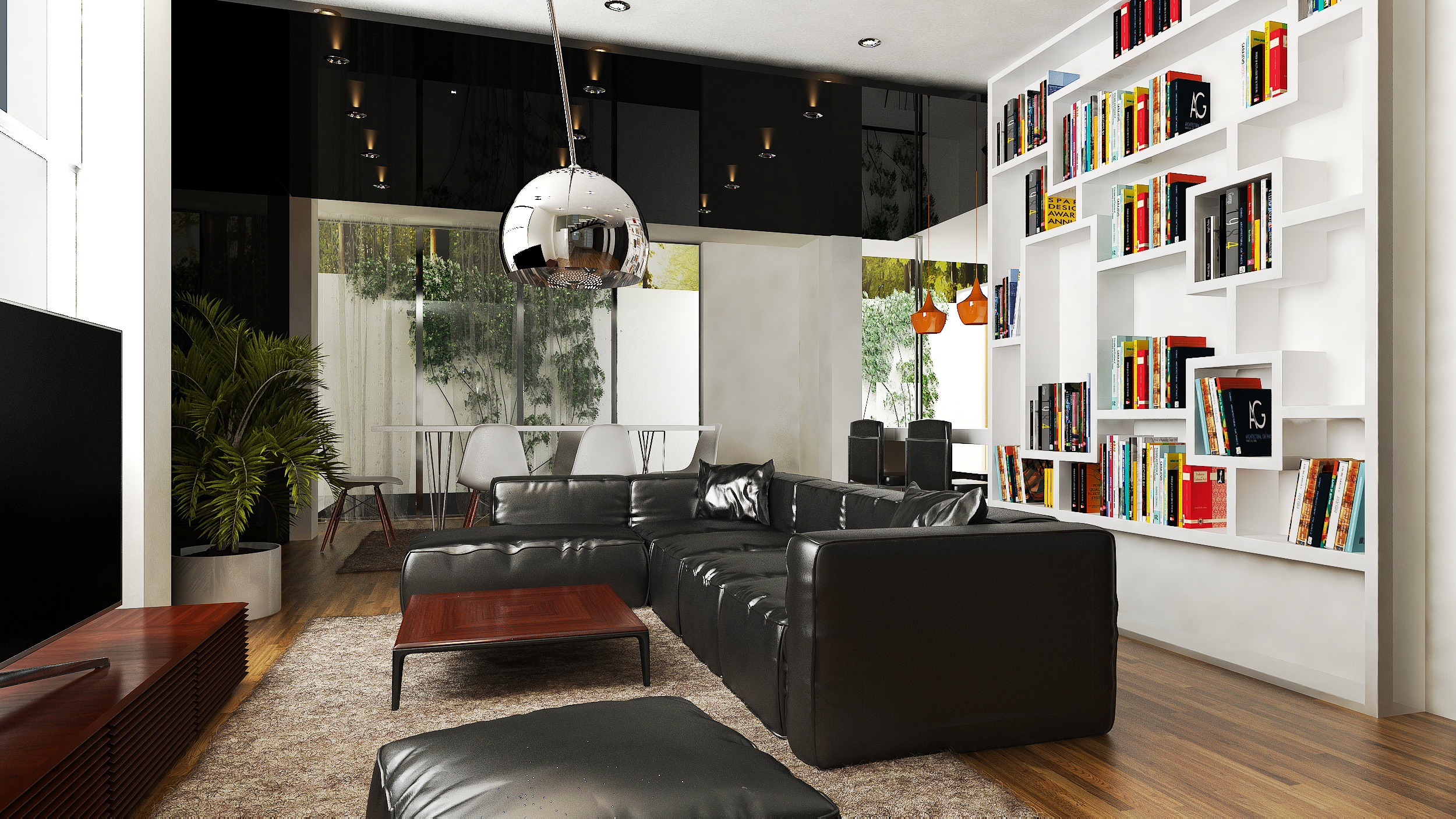 现代简约客厅设计案例-0