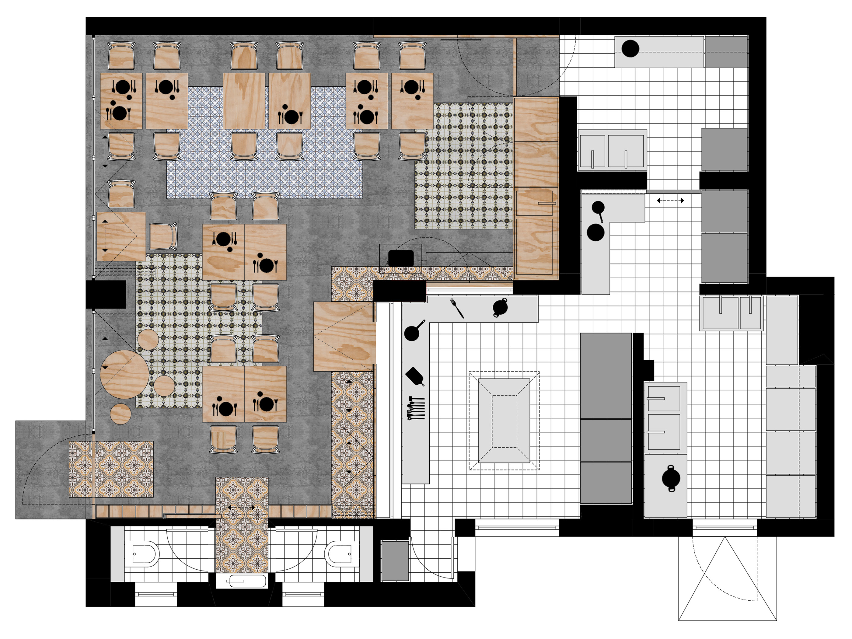 旧建筑中的色彩盛宴——2015 年索非亚小吃吧设计-7