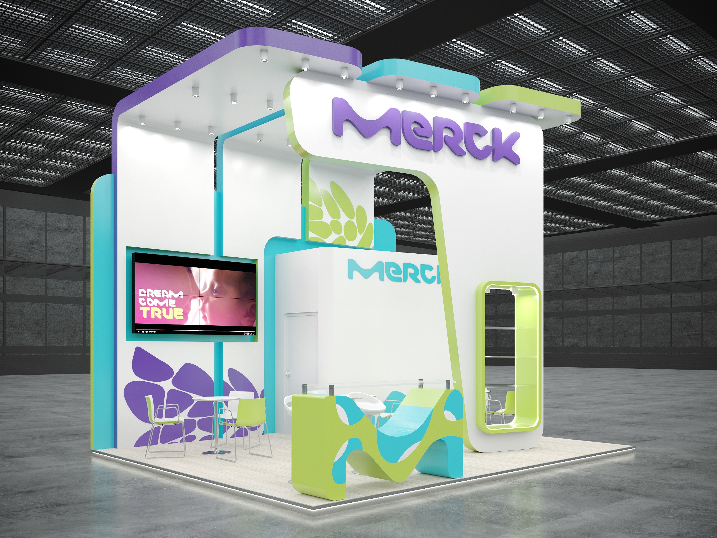 莫斯科 30 平米 Merck 展位设计-1