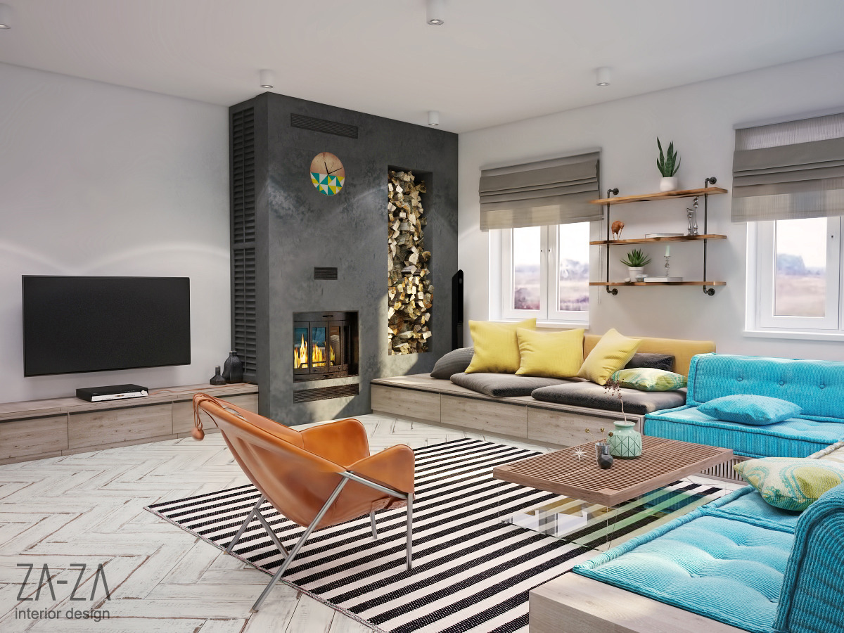 年轻公寓的极简生活空间-1