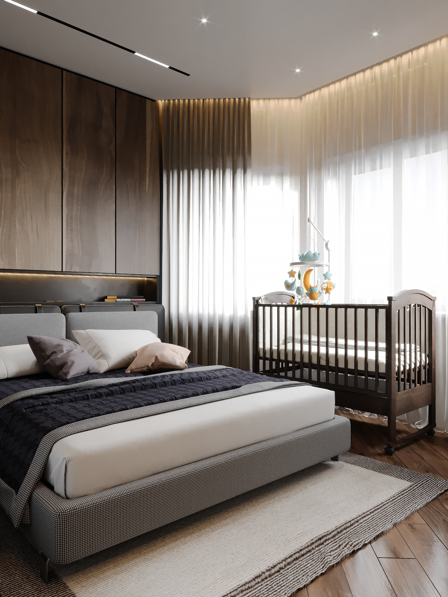 浪漫法式客厅，温馨和谐的家庭角落-10