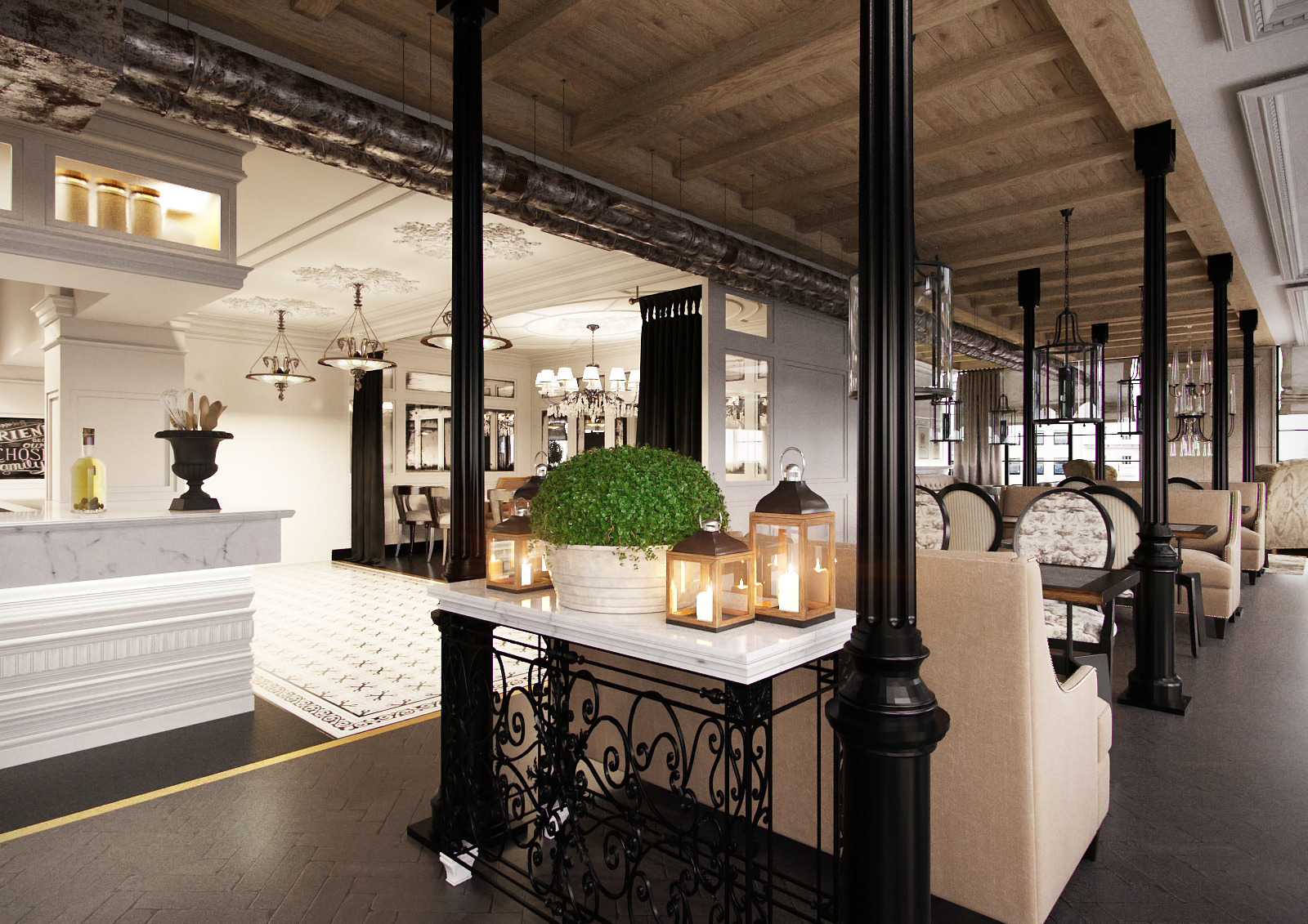 2016 年完成的“黑手党”餐厅室内设计案例-11