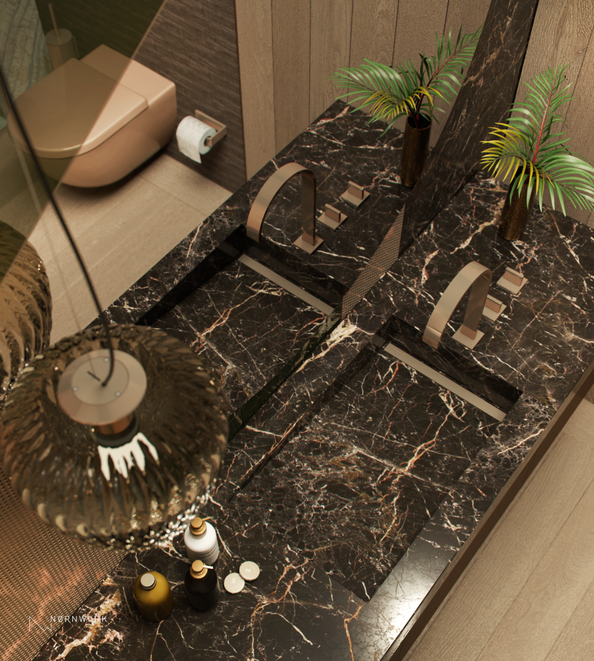 温馨浴室设计 | 伊斯坦布尔 Camlica 的 5.7 平米卫浴空间-3