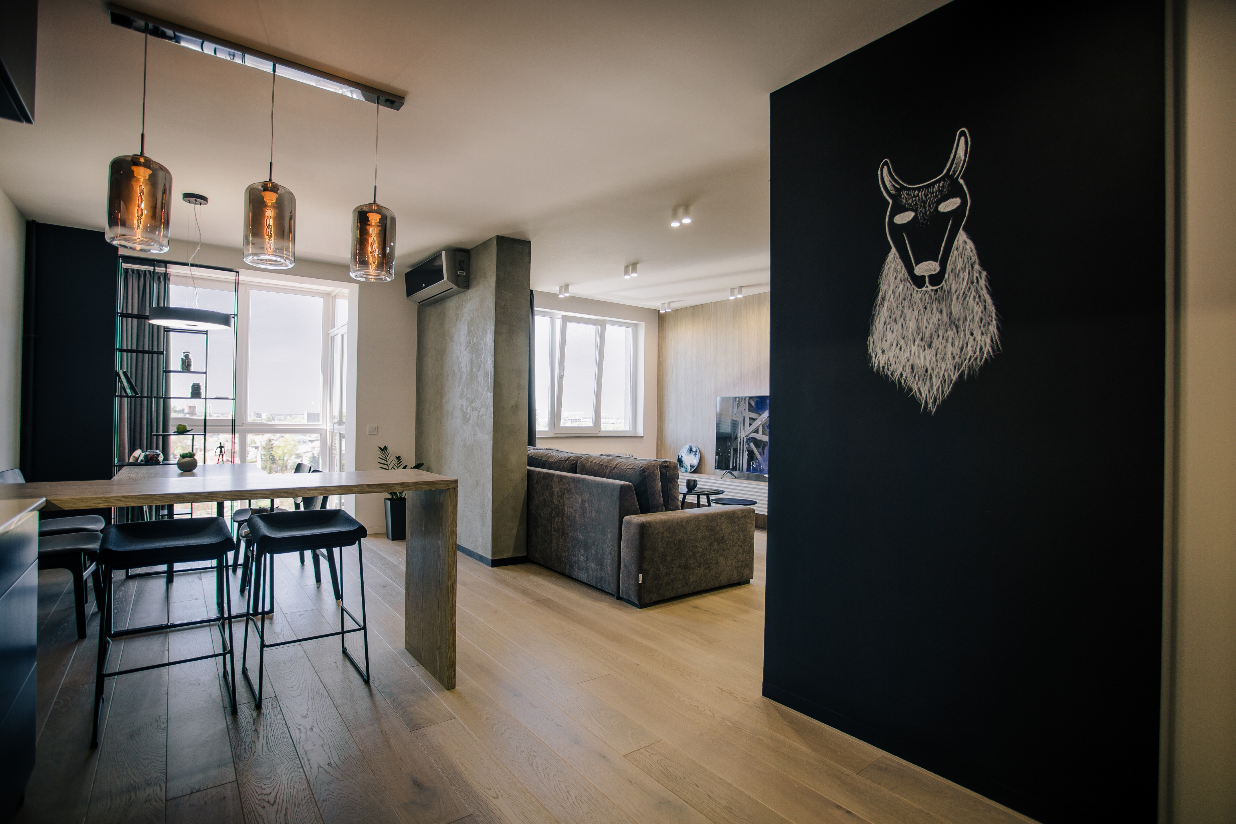 2018 灰色调室内设计案例 | 定制家具营造温馨空间-2