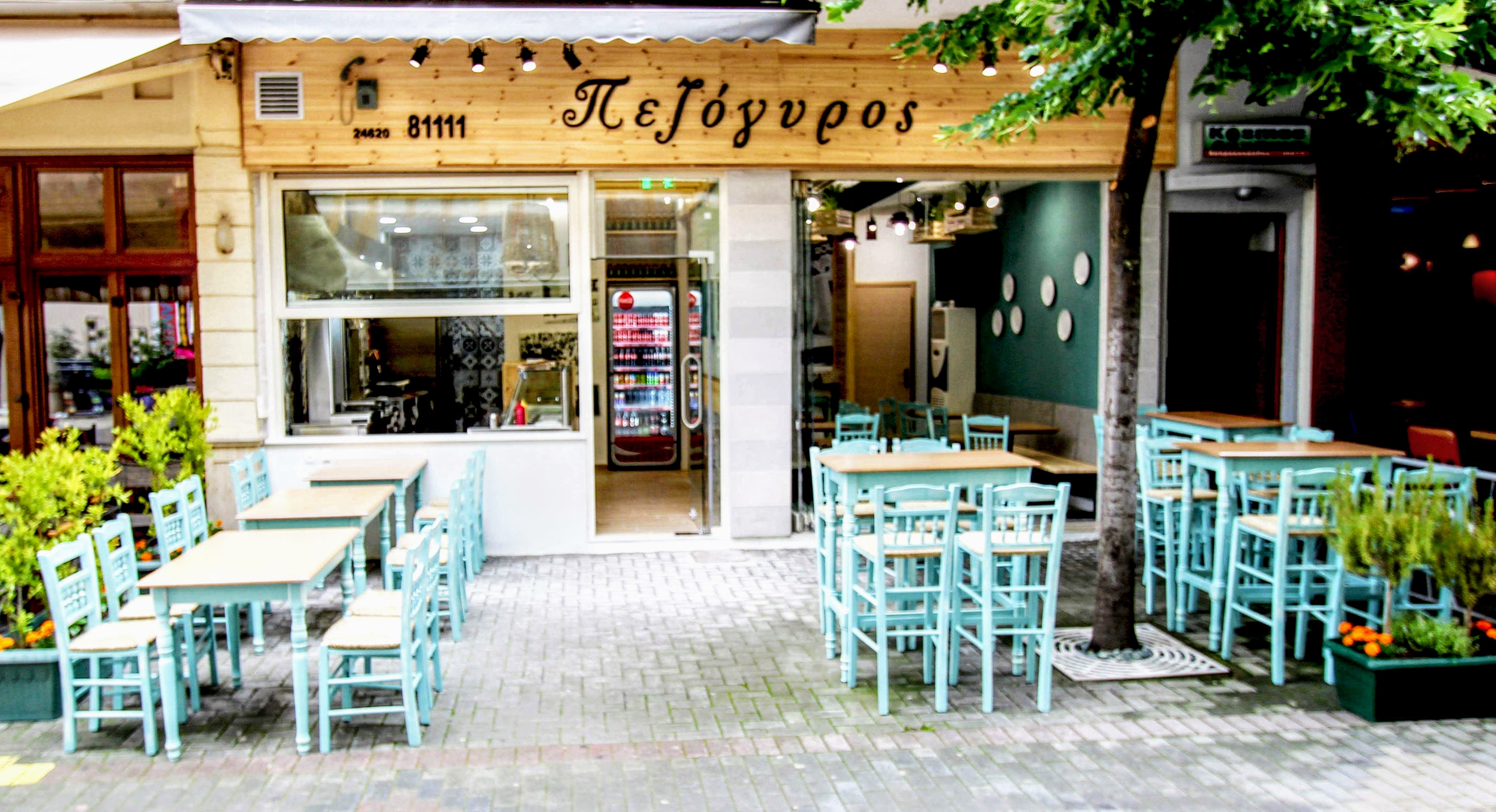 复古风快餐厅，呈现希腊风情-0