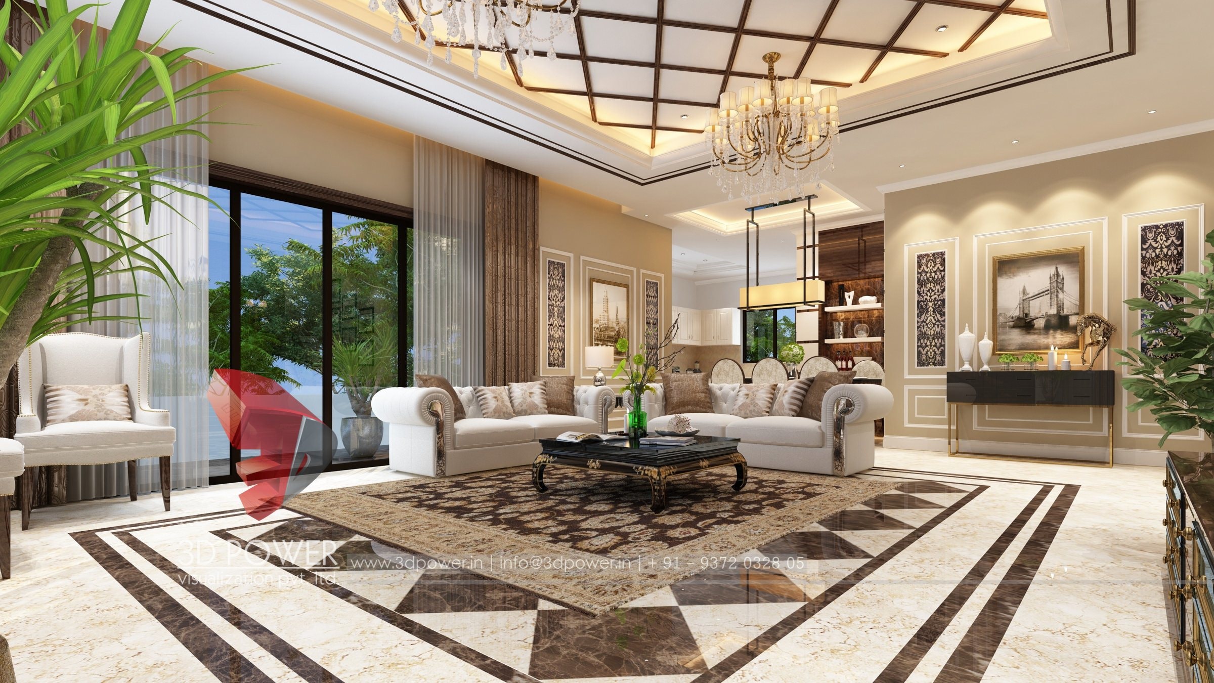 3D 室内设计案例 | 单家庭住宅的精致室内空间-17