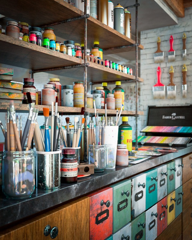 艺术家工作室超写实渲染-3