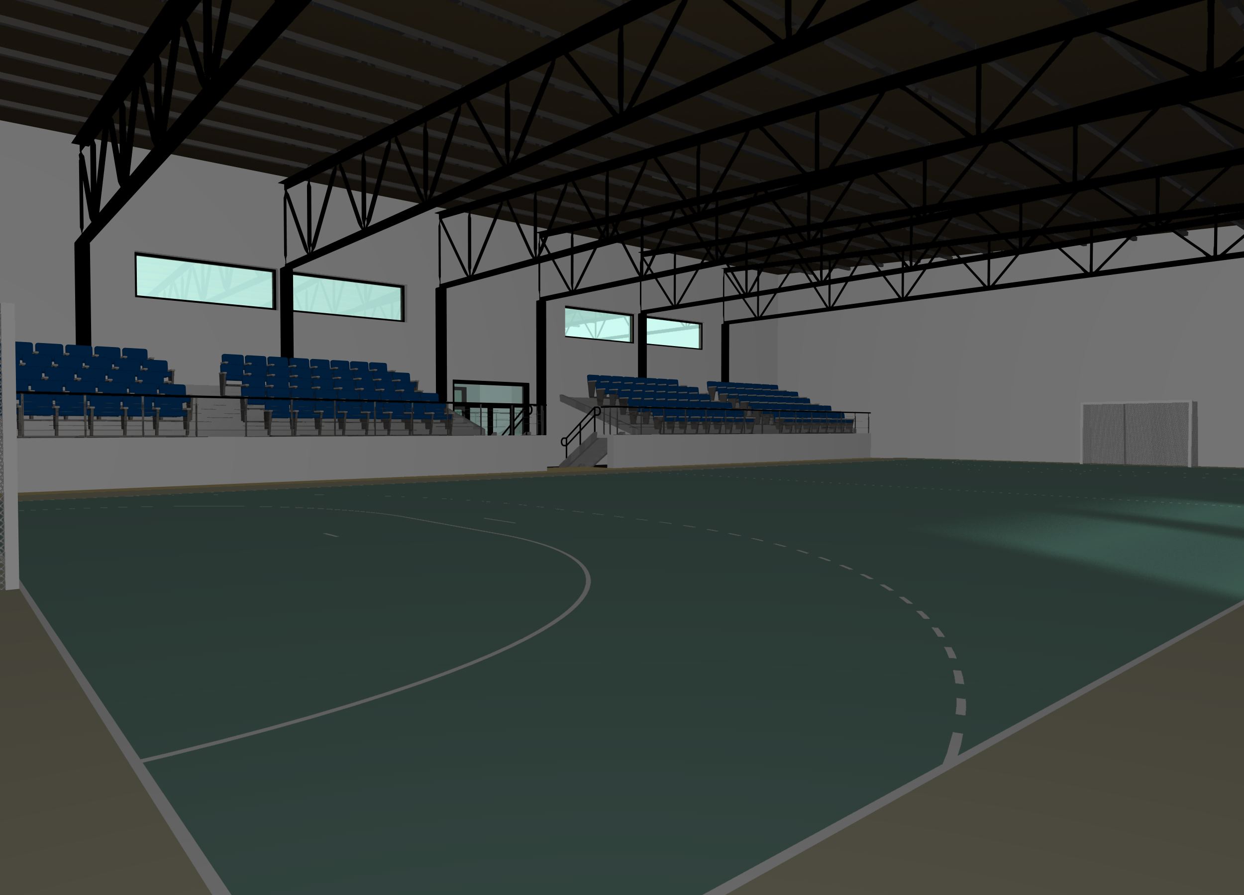 2015 年完工的混合结构体育中心设计-11