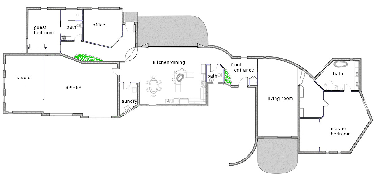加州风情绿意盎然的山间别墅-15