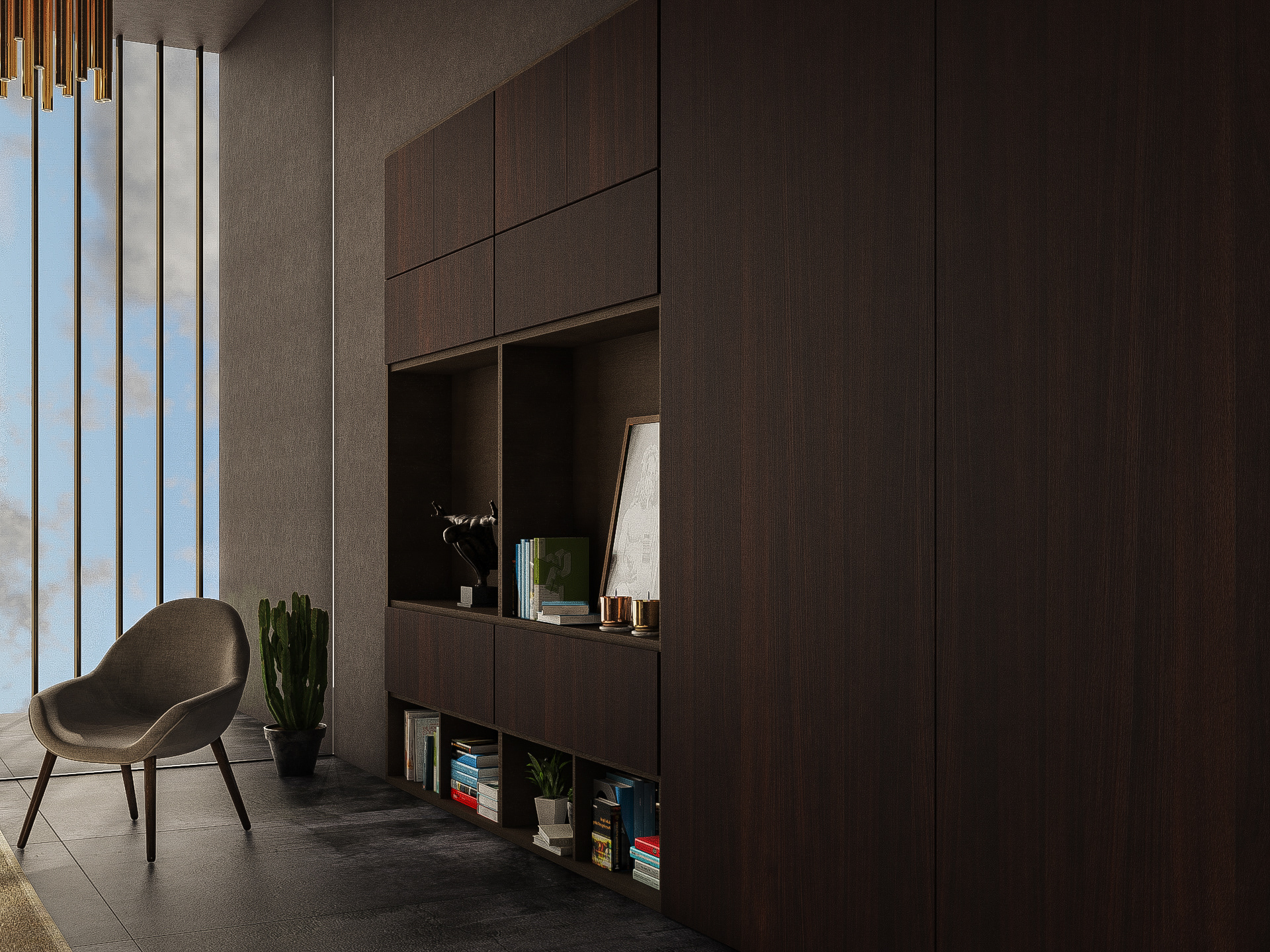 灰色雅居 | 卧室设计与视觉化呈现-10