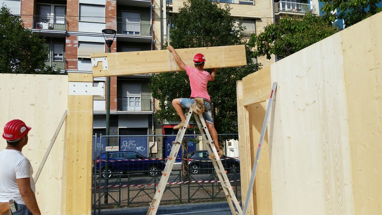 意大利都灵智能城市 Connego 公共广场木结构建筑-9