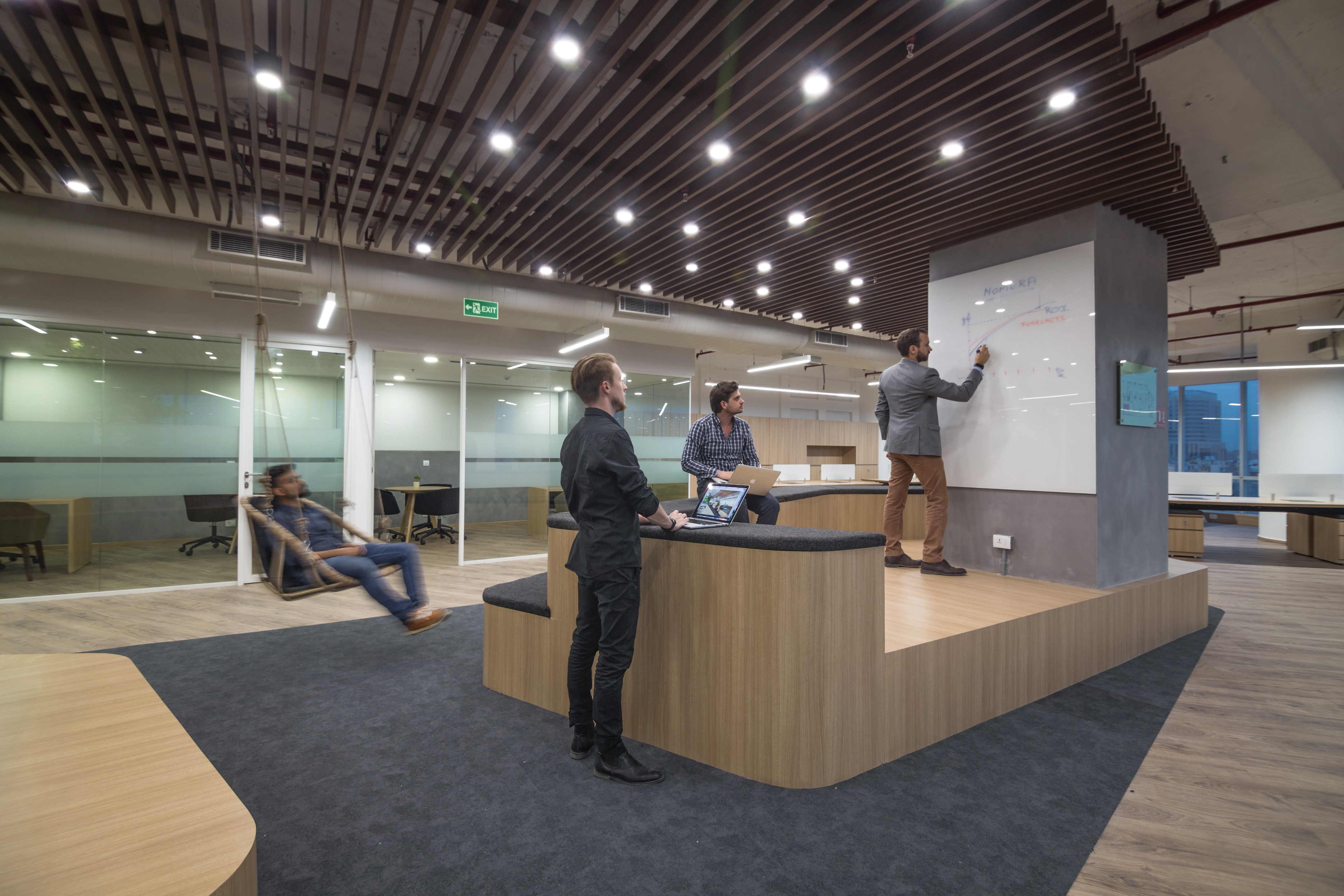 2017 年完成的印度 Nomura 研究机构室内设计案例-7