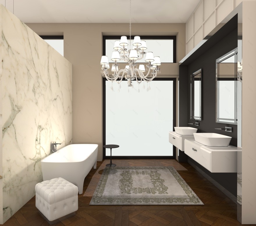 米兰 19 世纪 800 年老建筑中的高端卫浴展示厅-1