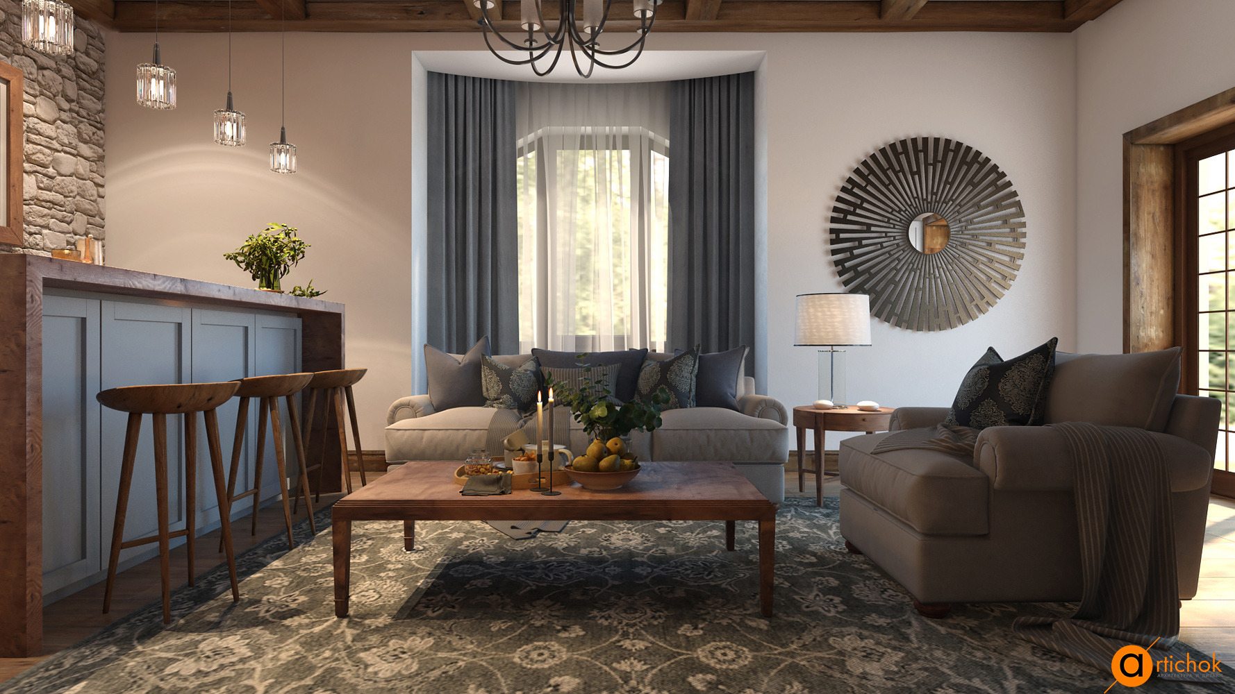 阳光木质气息，温暖庄园回忆-1