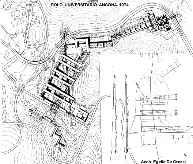 1974 年安科纳大学未实现设计 | 意大利与美国建筑师的激情碰撞-0