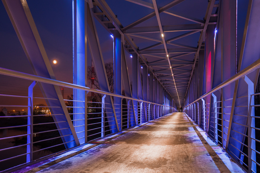 波兰华沙Żerańskiej 桥 LED Platek 照明设计-12