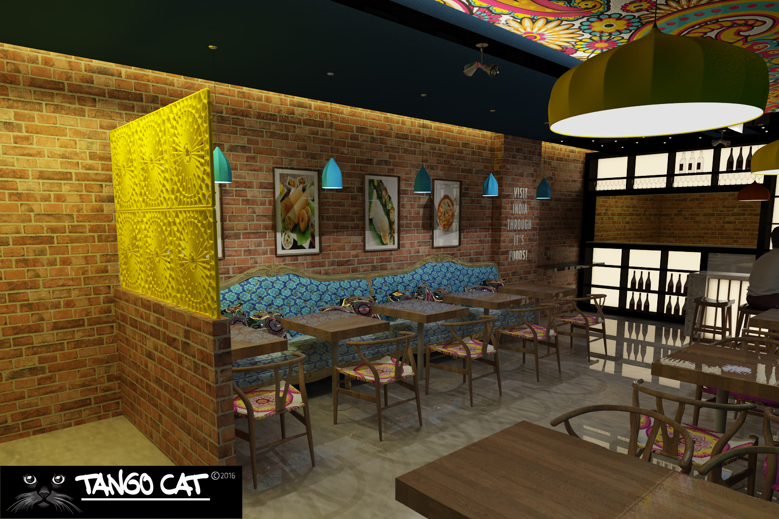 38 街印度自助餐厅 | 砖墙与暗墙的巧妙融合-6