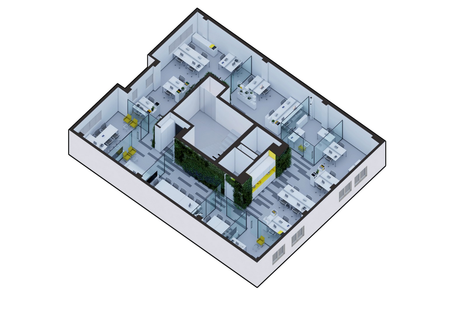 德黑兰 Bazargan Kala 农业公司现代绿植墙办公室-2
