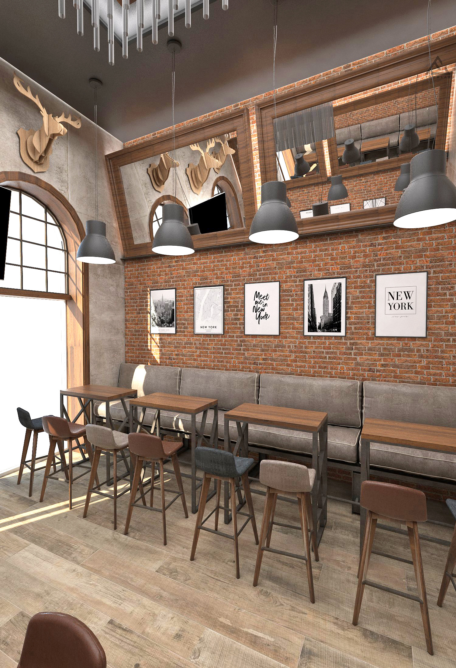 2018 年工业风酒吧设计-2