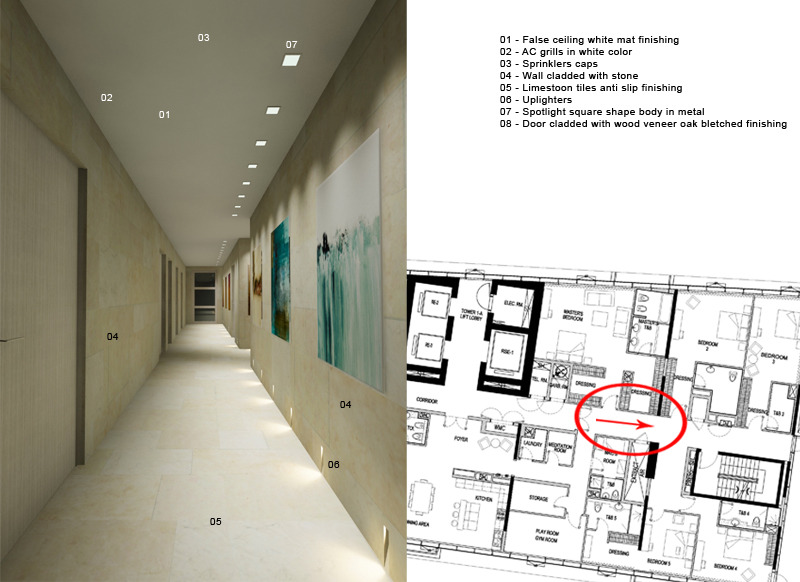 迪拜豪华顶层公寓室内设计-37