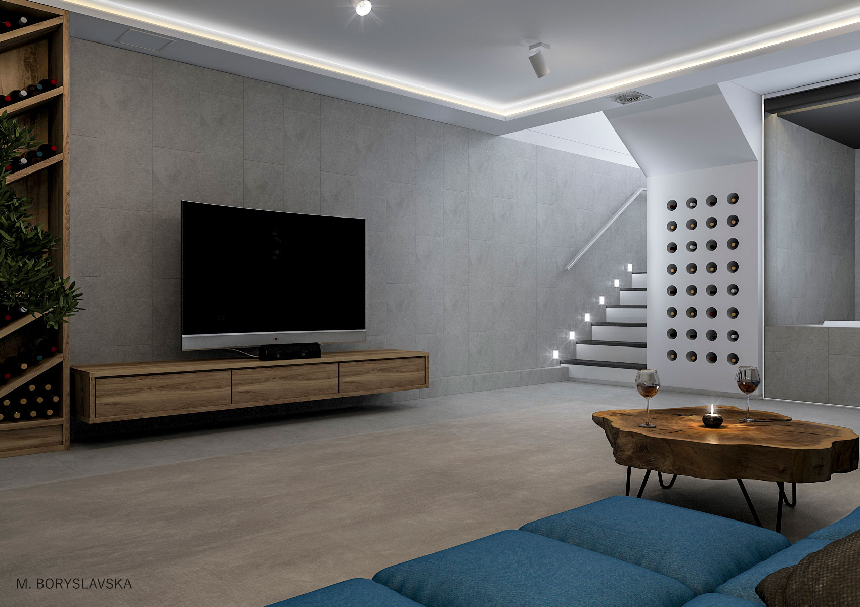 基辅 147 平米联排别墅现代室内设计-9